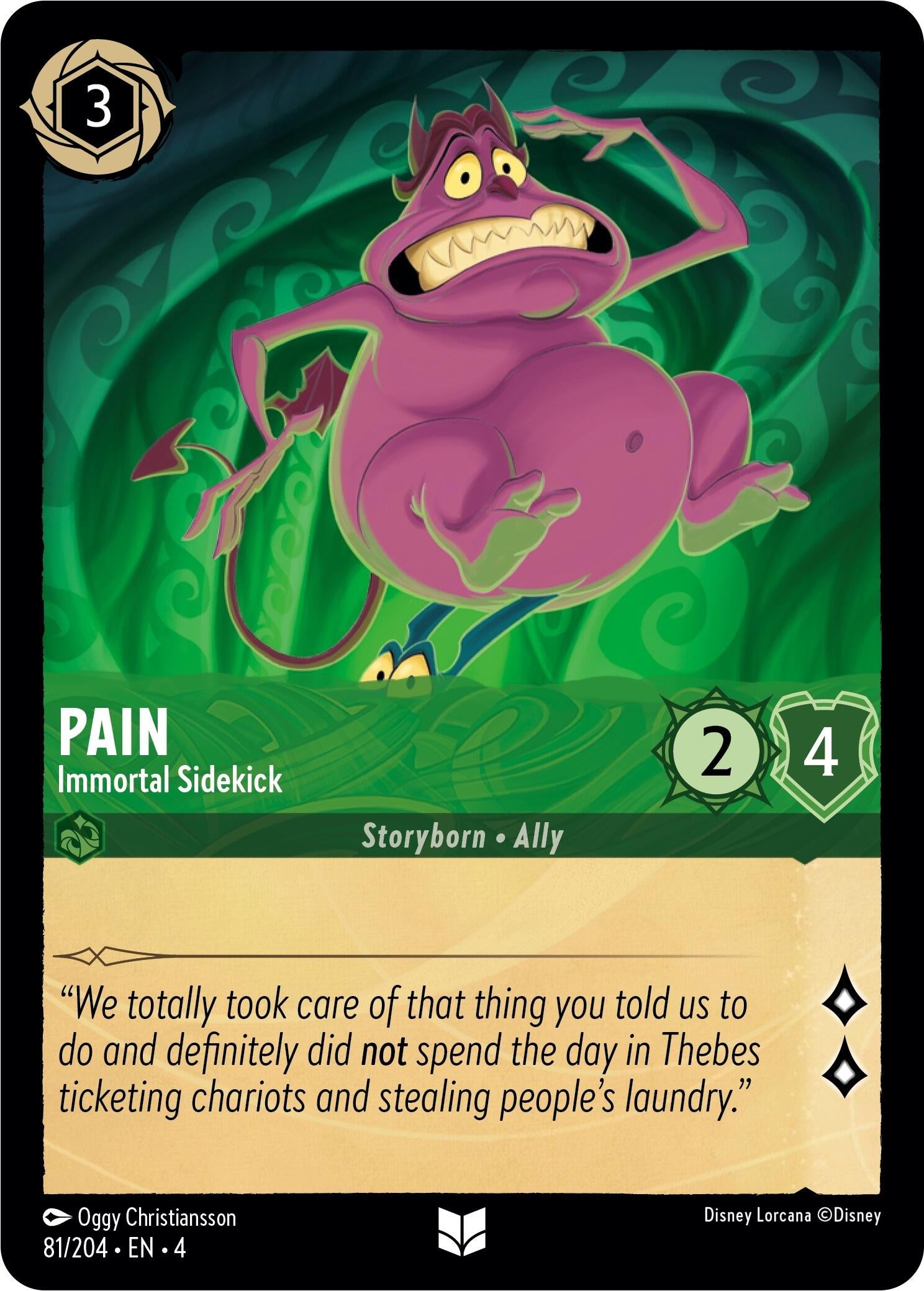 Image for Pain - Immortal Sidekick (81/204) (Ursula's Return) (4) - Disney Lorcana