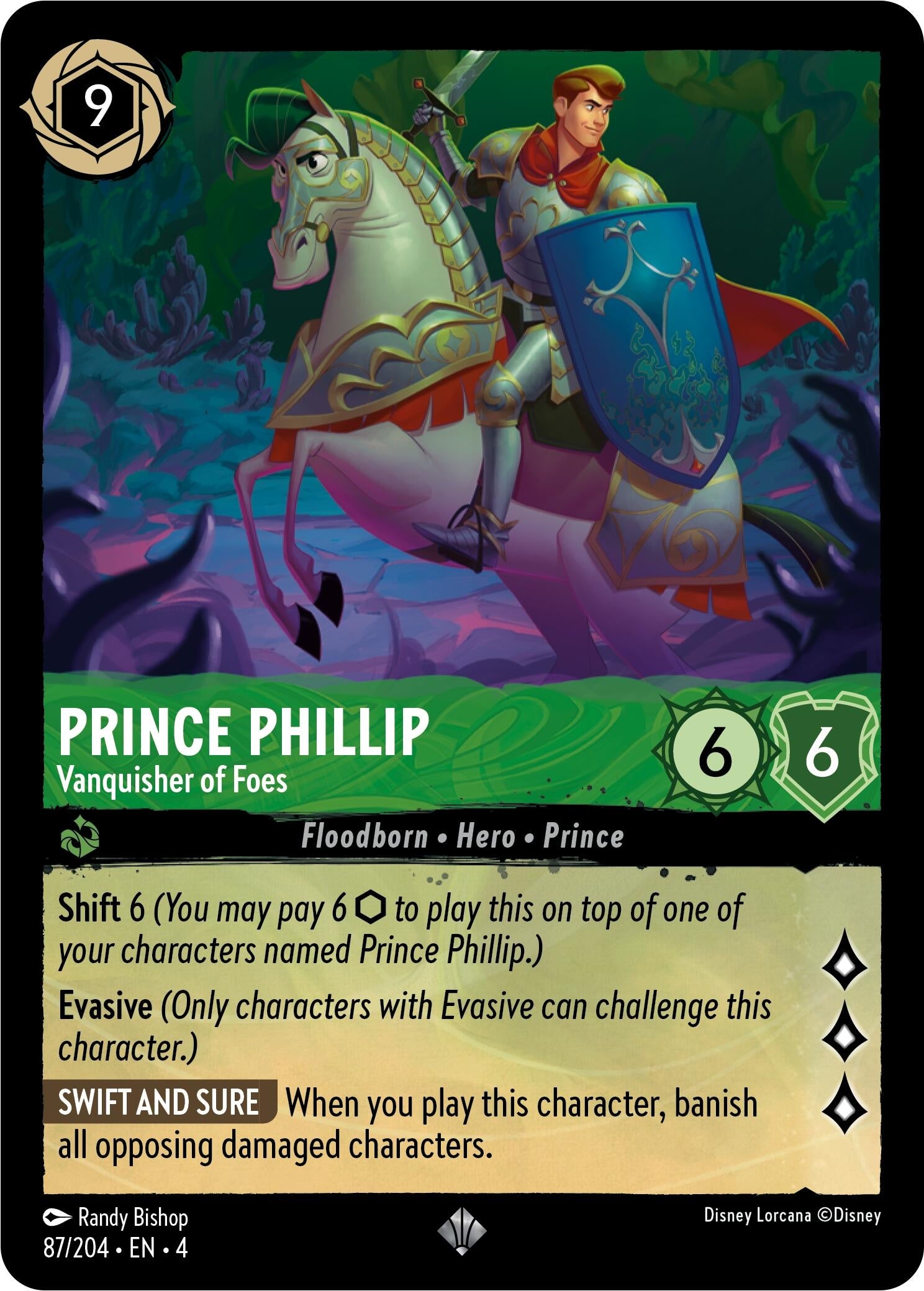 Image for Prince Phillip - Vanquisher of Foes (87/204) (Ursula's Return) (4) - Disney Lorcana