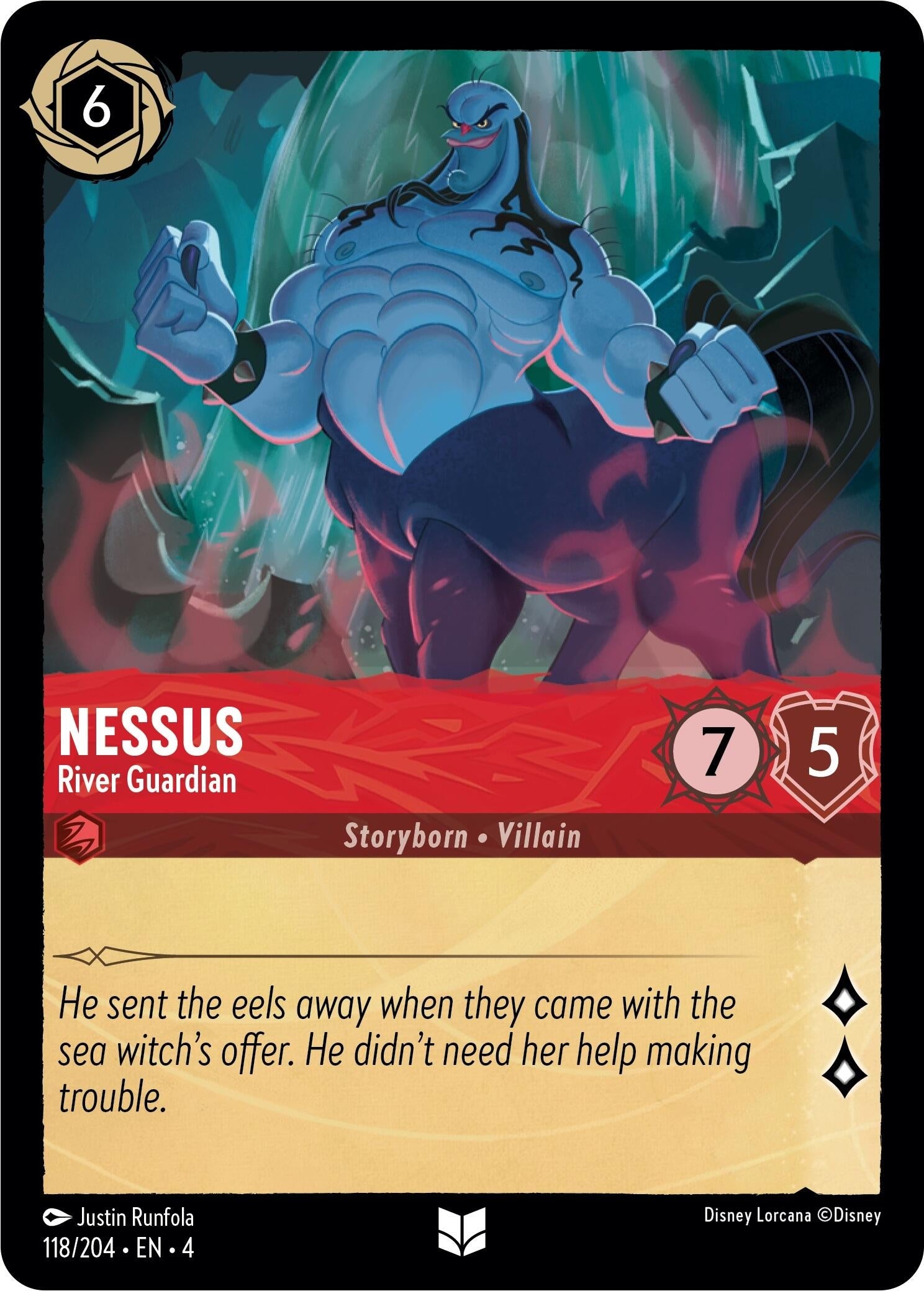 Image for Nessus - River Guardian (118/204) (Ursula's Return) (4) - Disney Lorcana