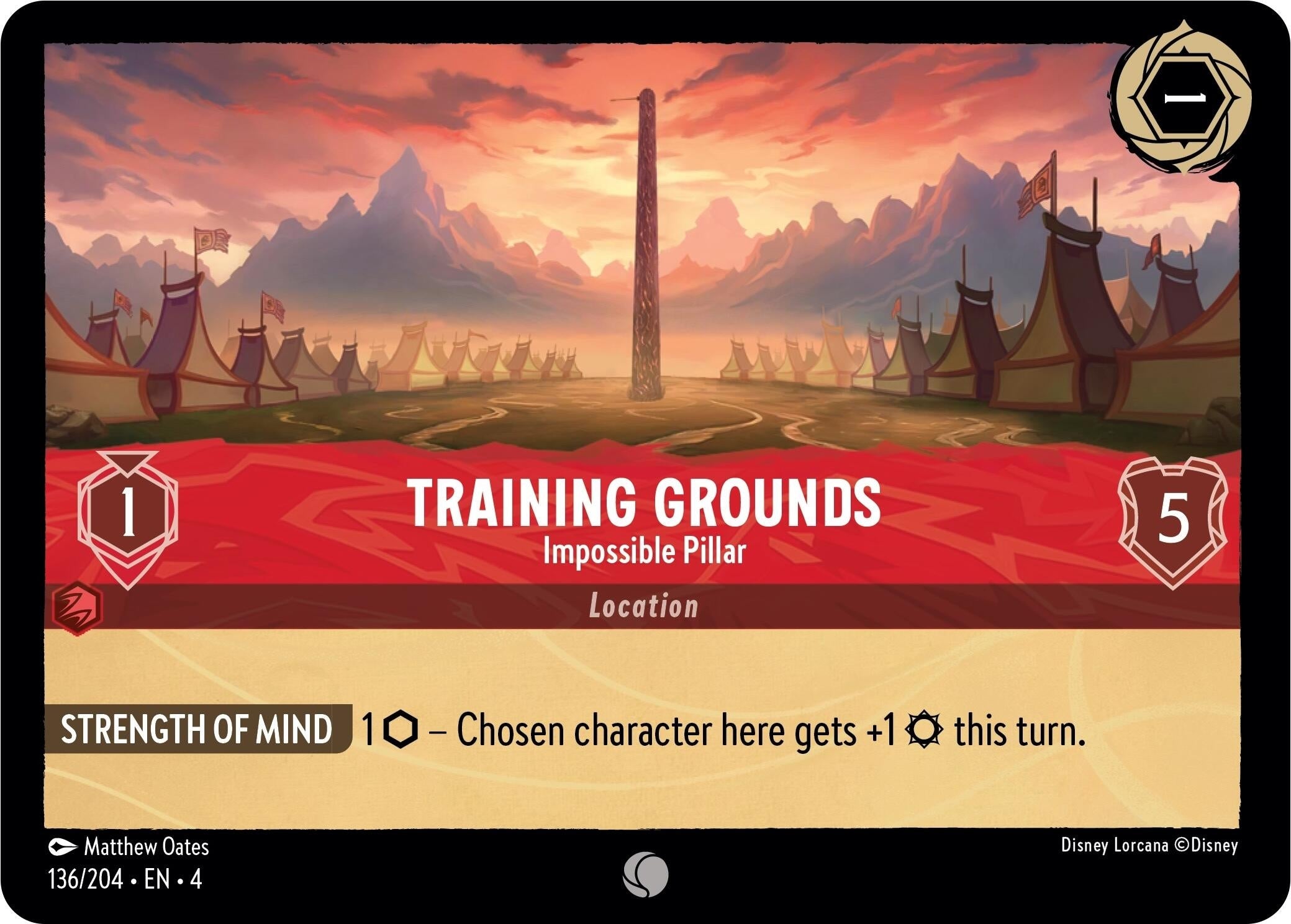 Image for Training Grounds - Impossible Pillar (136/204) (Ursula's Return) (4) - Disney Lorcana