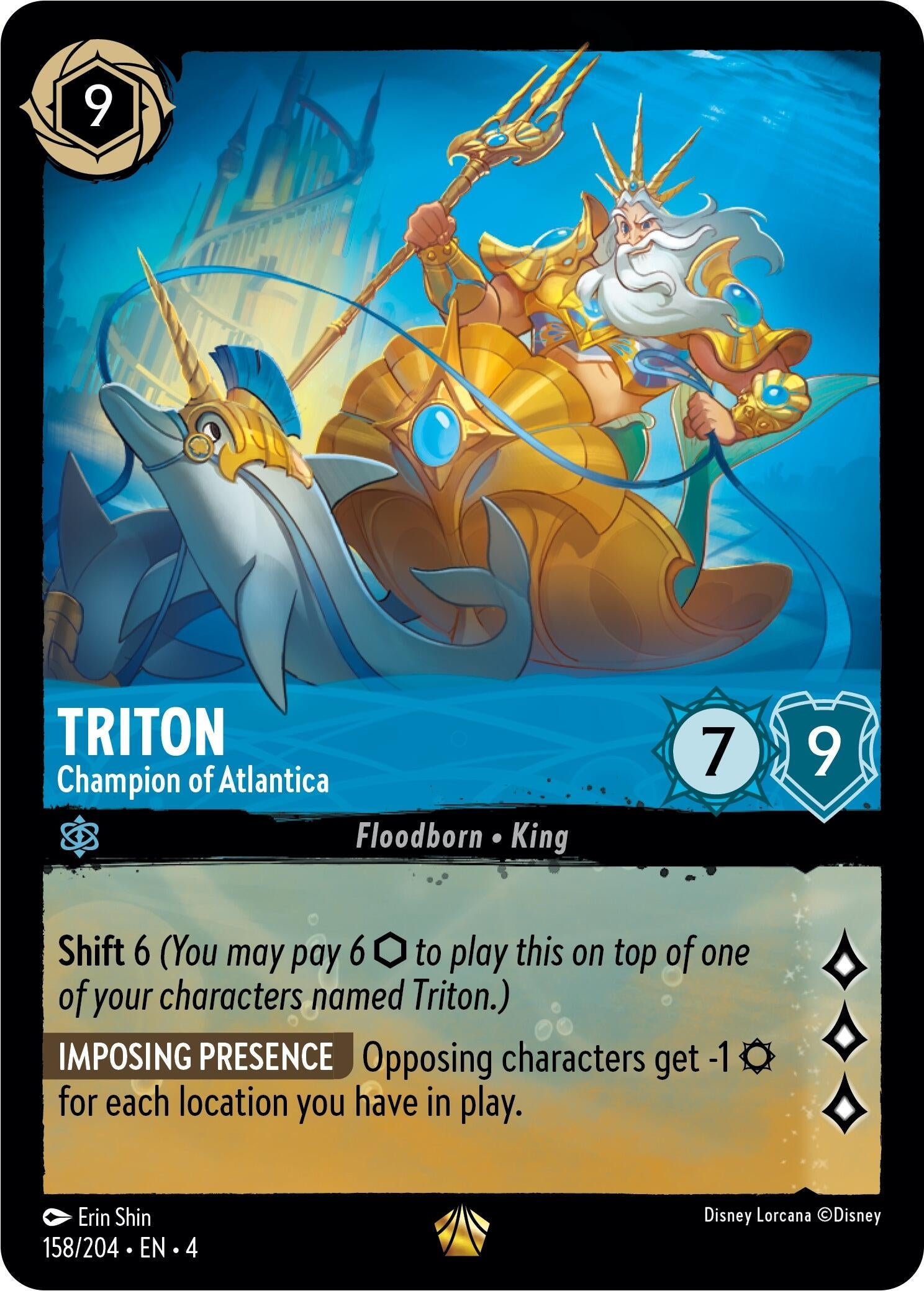 Image for Triton - Champion of Atlantica (158/204) (Ursula's Return) (4) - Disney Lorcana