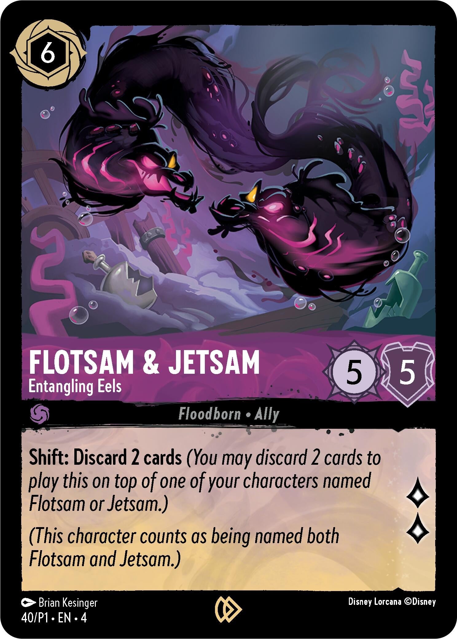 Image for Flotsam & Jetsam - Entangling Eels (40) (Disney Lorcana Promo Cards) (DLPC) - Disney Lorcana