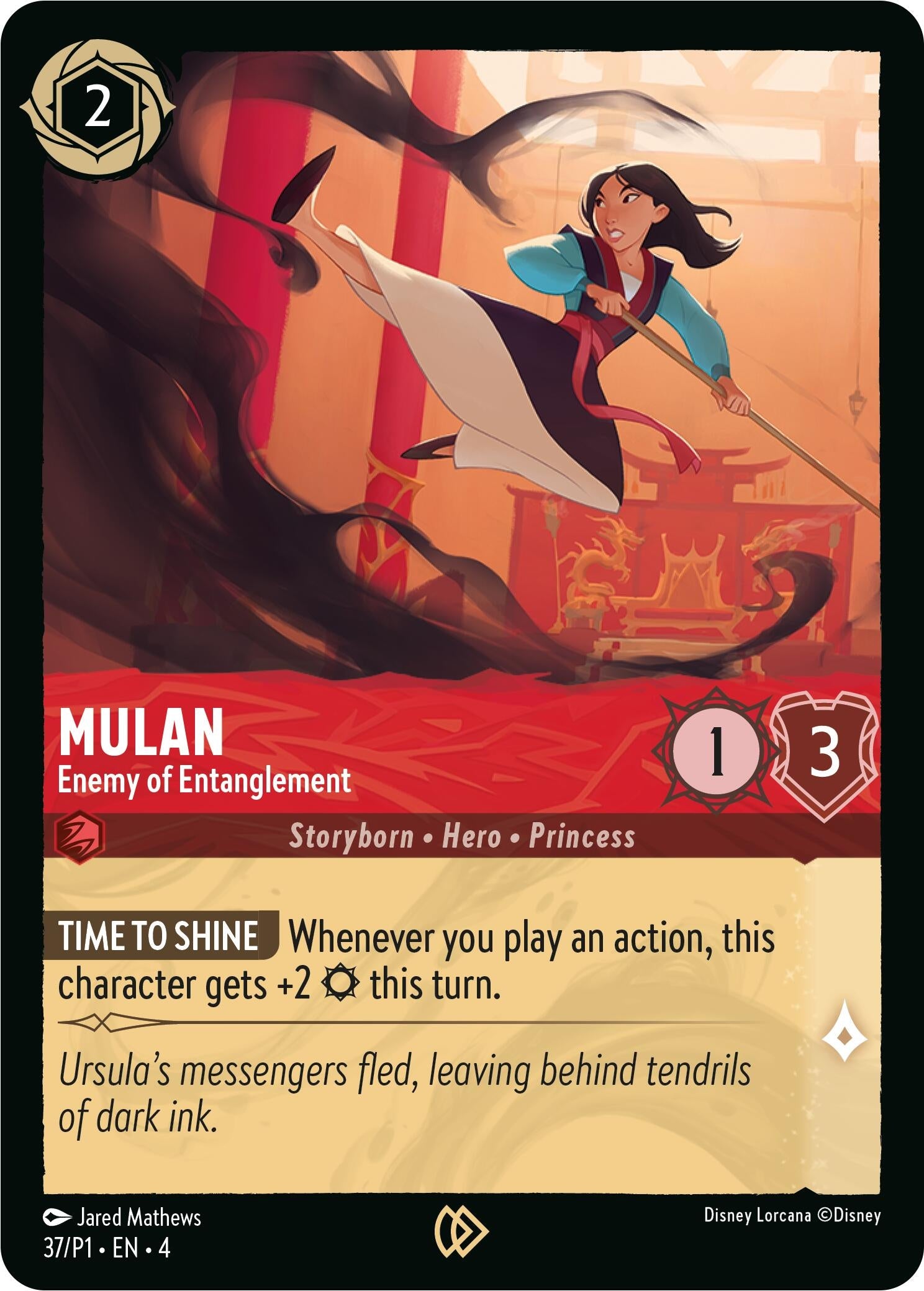 Image for Mulan - Enemy of Entanglement (37) (Disney Lorcana Promo Cards) (DLPC) - Disney Lorcana