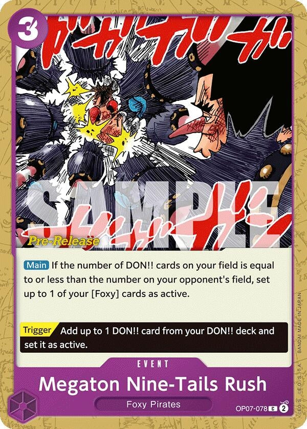 Image for Megaton Nine-Tails Rush (OP07-078) (500 Years in the Future Pre-Release Cards) (OP07 PRE) - One Piece Card Game