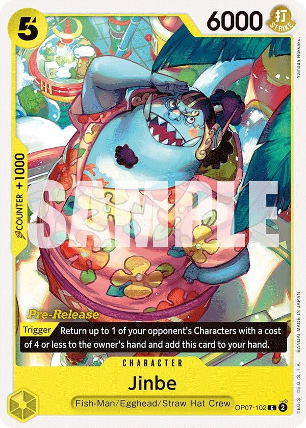 Image for Jinbe (102) (OP07-102) (500 Years in the Future Pre-Release Cards) (OP07 PRE) - One Piece Card Game