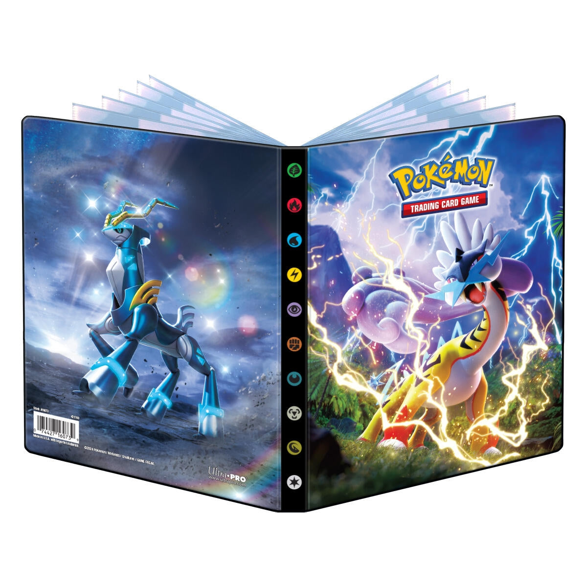 Image for Pokemon Scarlet and Violet Raging Bolt and Iron Crown 4-Pocket Portfolio - Storage Albums
