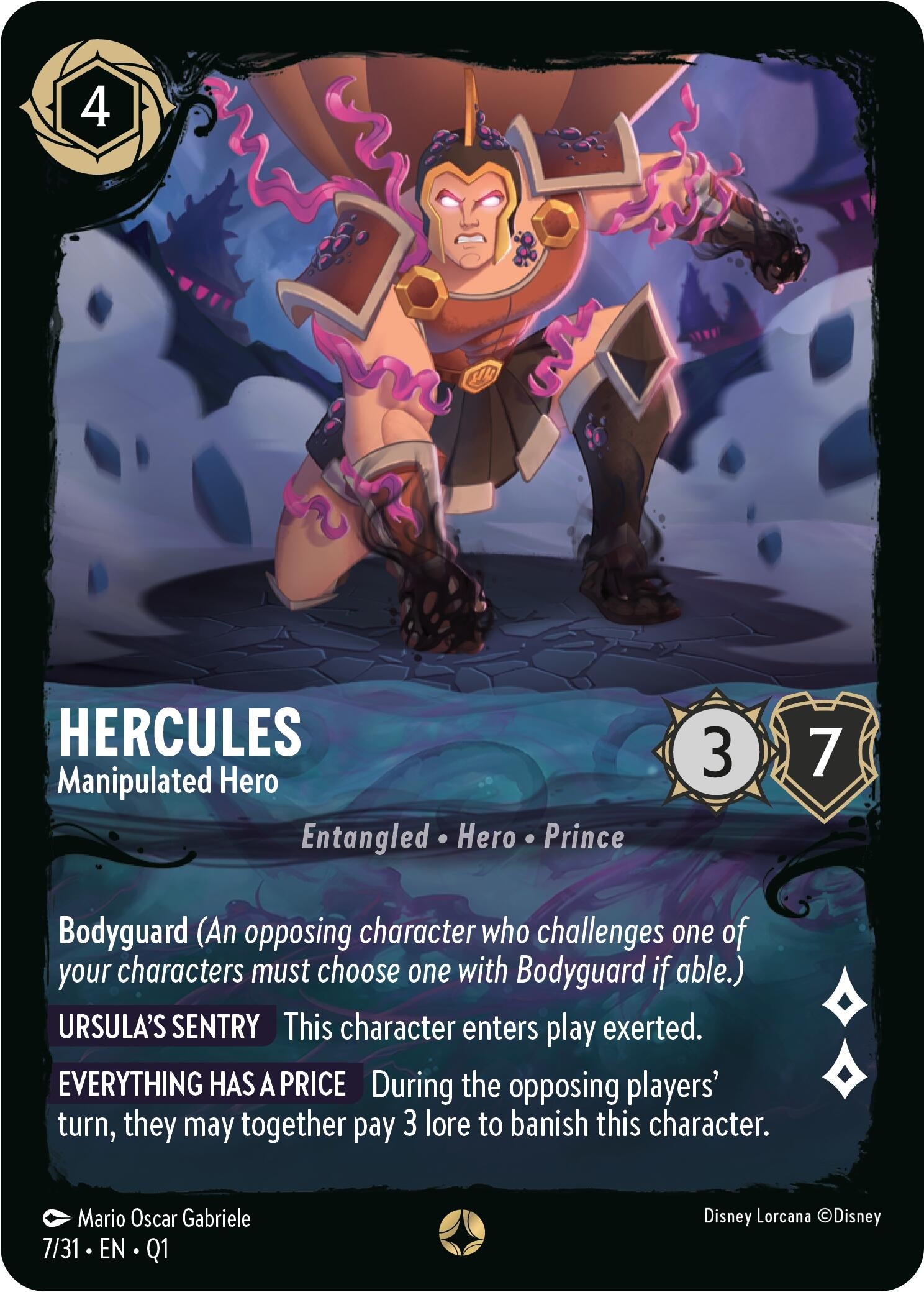 Image for Hercules - Manipulated Hero (7/31) (Illumineer's Quest: Deep Trouble) (Q1) - Disney Lorcana