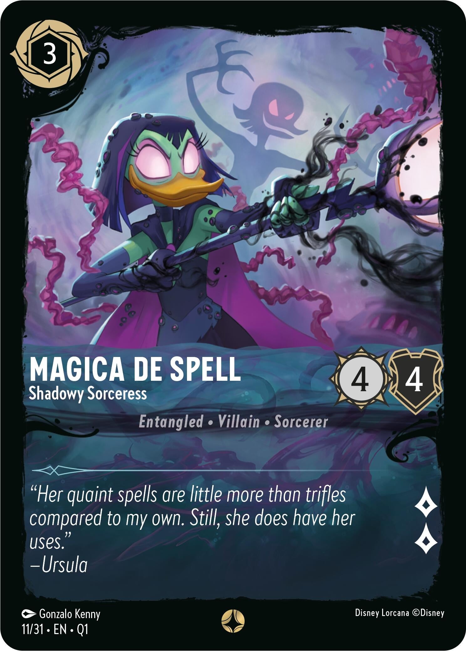 Image for Magica De Spell - Shadowy Sorceress (11/31) (Illumineer's Quest: Deep Trouble) (Q1) - Disney Lorcana