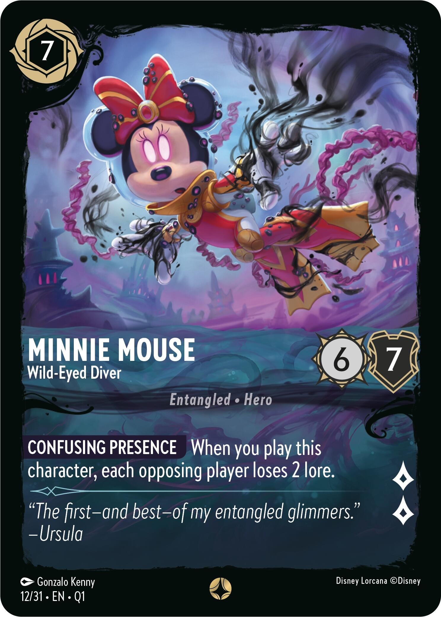 Image for Minnie Mouse - Wild-Eyed Diver (12/31) (Illumineer's Quest: Deep Trouble) (Q1) - Disney Lorcana