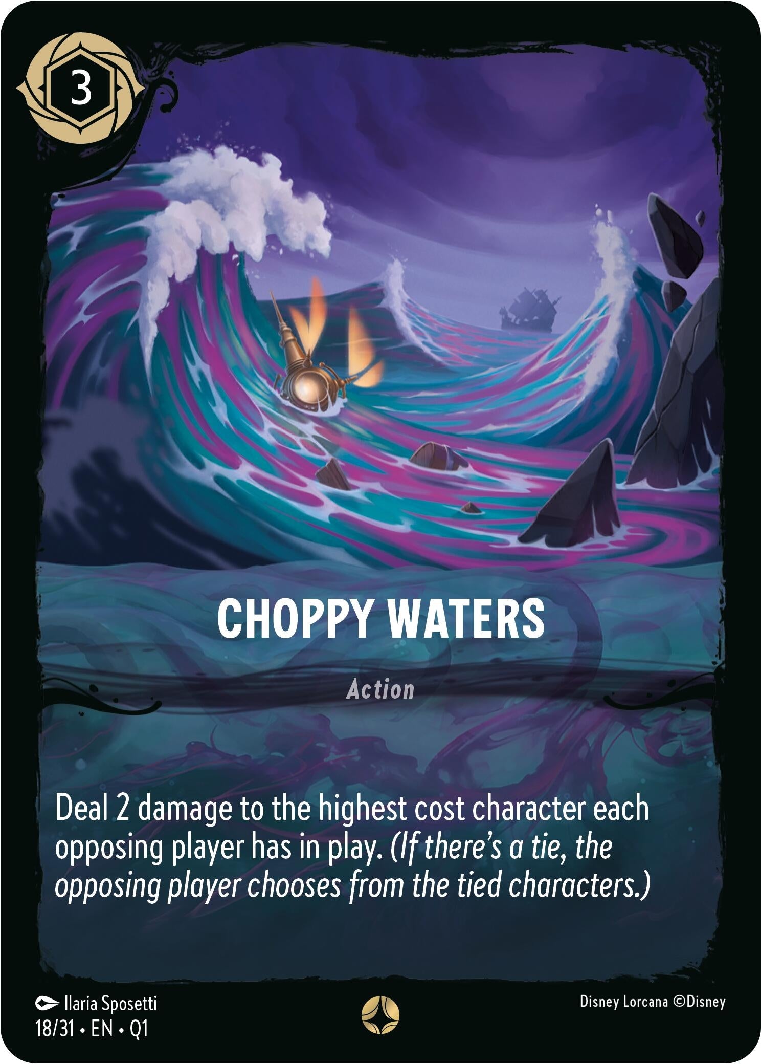 Image for Choppy Waters (18/31) (Illumineer's Quest: Deep Trouble) (Q1) - Disney Lorcana