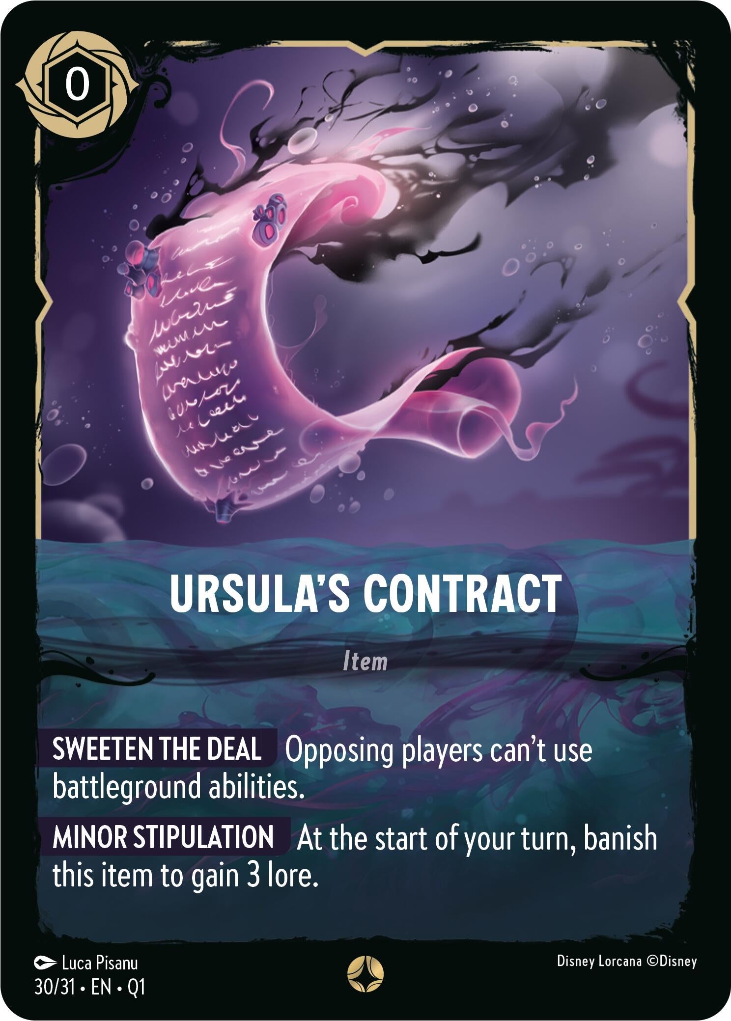 Image for Ursula's Contract (30/31) (Illumineer's Quest: Deep Trouble) (Q1) - Disney Lorcana