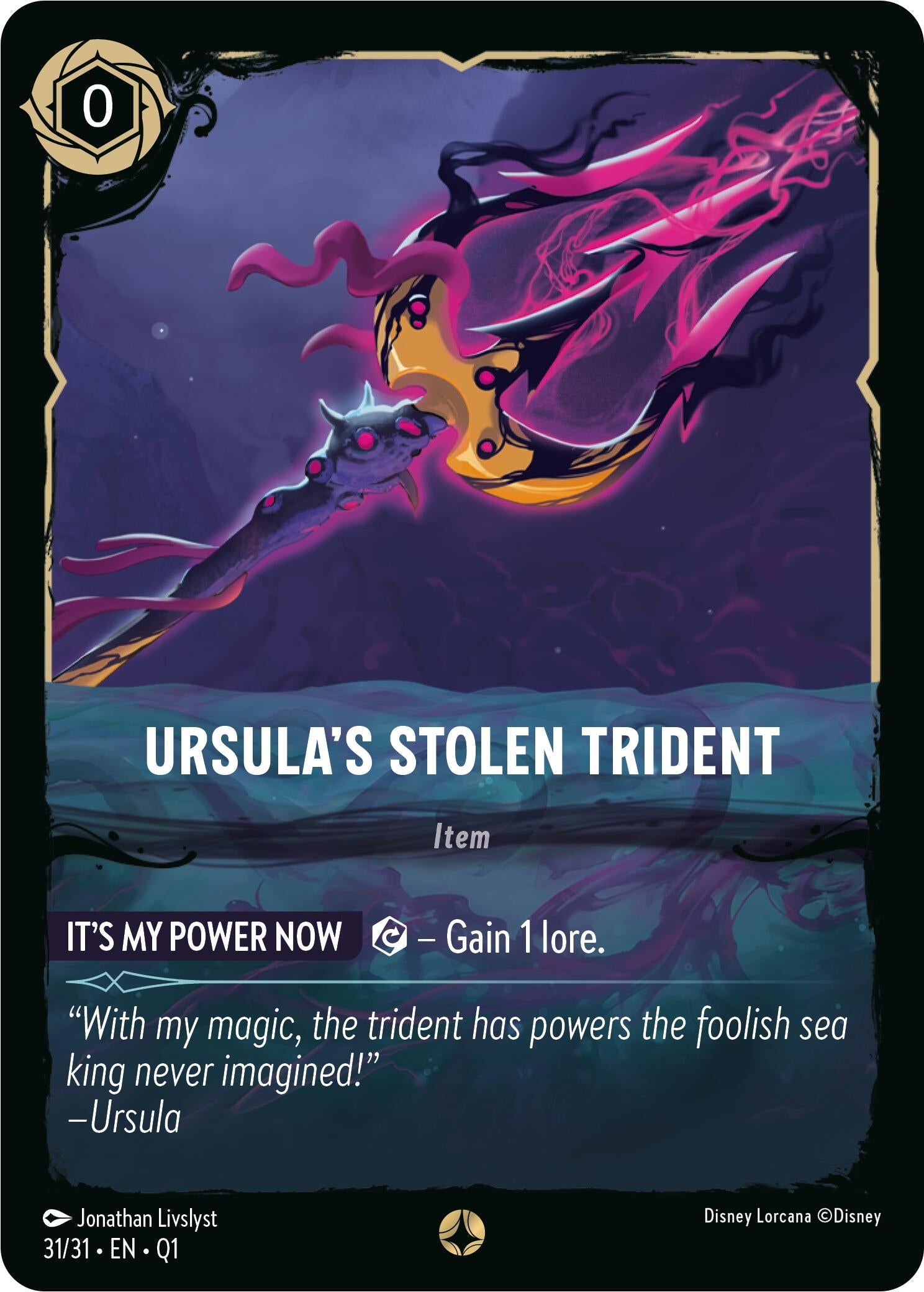 Image for Ursula's Stolen Trident (31/31) (Illumineer's Quest: Deep Trouble) (Q1) - Disney Lorcana