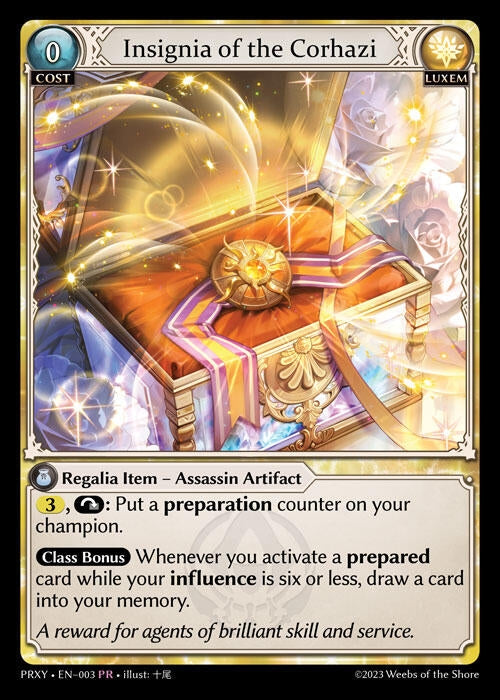 Image for Insignia of the Corhazi (003) (Proxia's Vault) (PRXY) - Grand Archive TCG