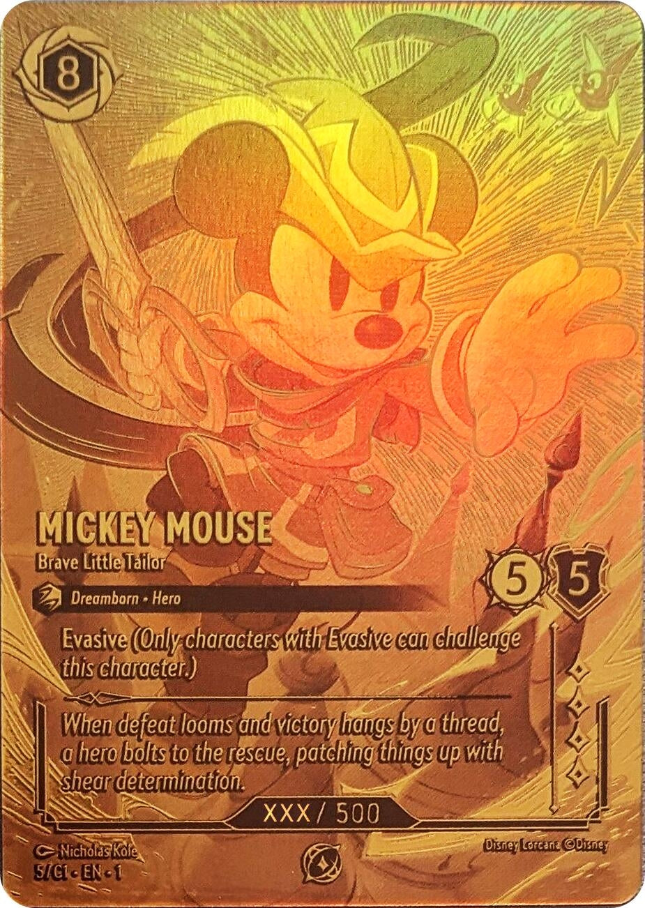 Image for Mickey Mouse - Brave Little Tailor (Serial Numbered) (5) (Disney Lorcana Promo Cards) (DLPC) - Disney Lorcana
