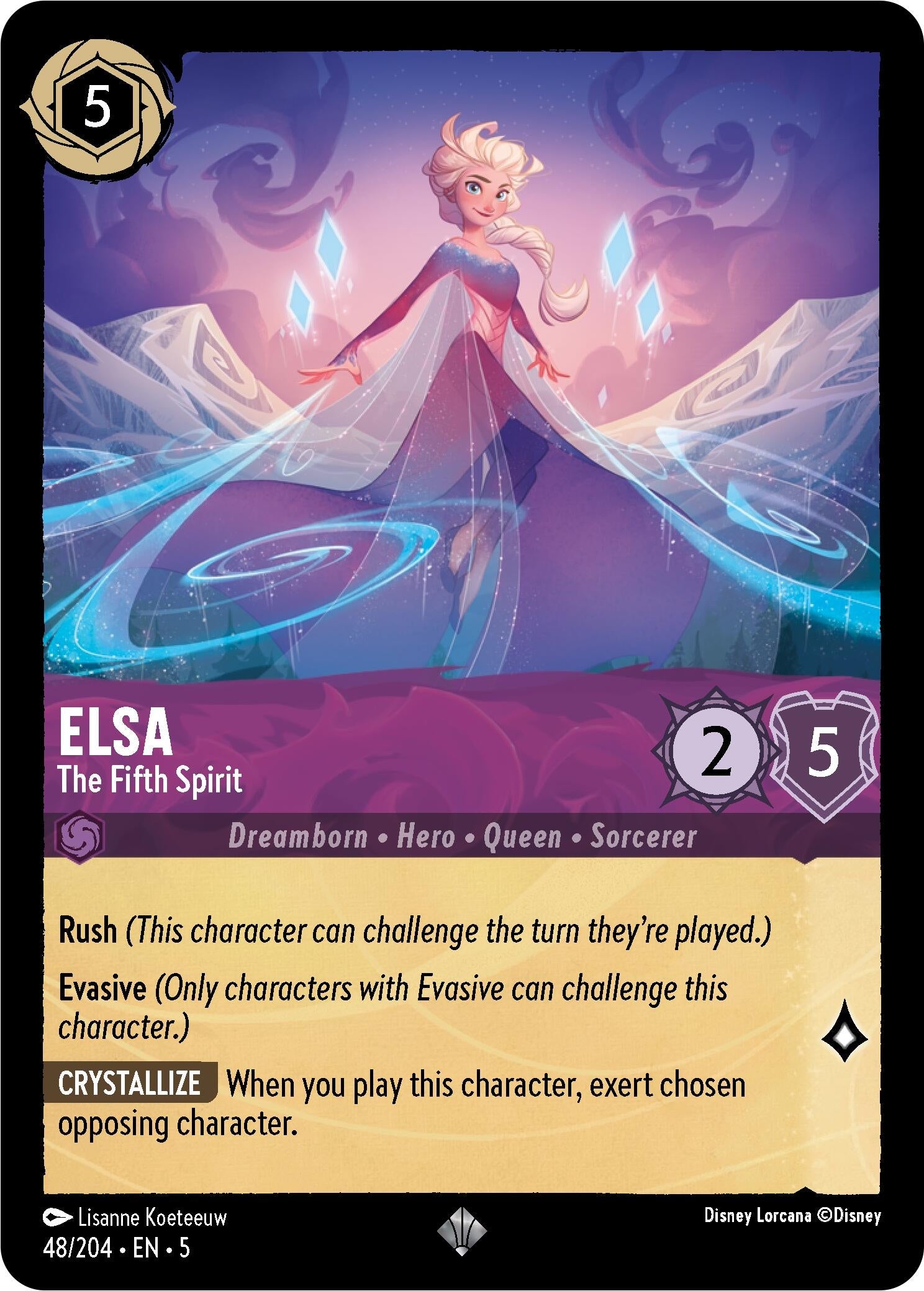 Image for Elsa - The Fifth Spirit (48/204) (Shimmering Skies) (5) - Disney Lorcana
