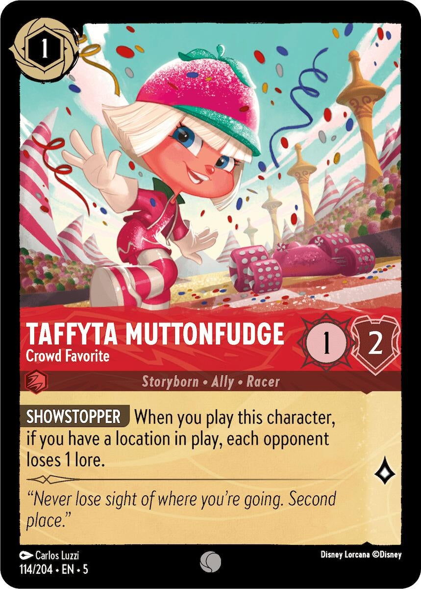 Image for Taffyta Muttonfudge - Crowd Favorite (114/204) (Shimmering Skies) (5) - Disney Lorcana