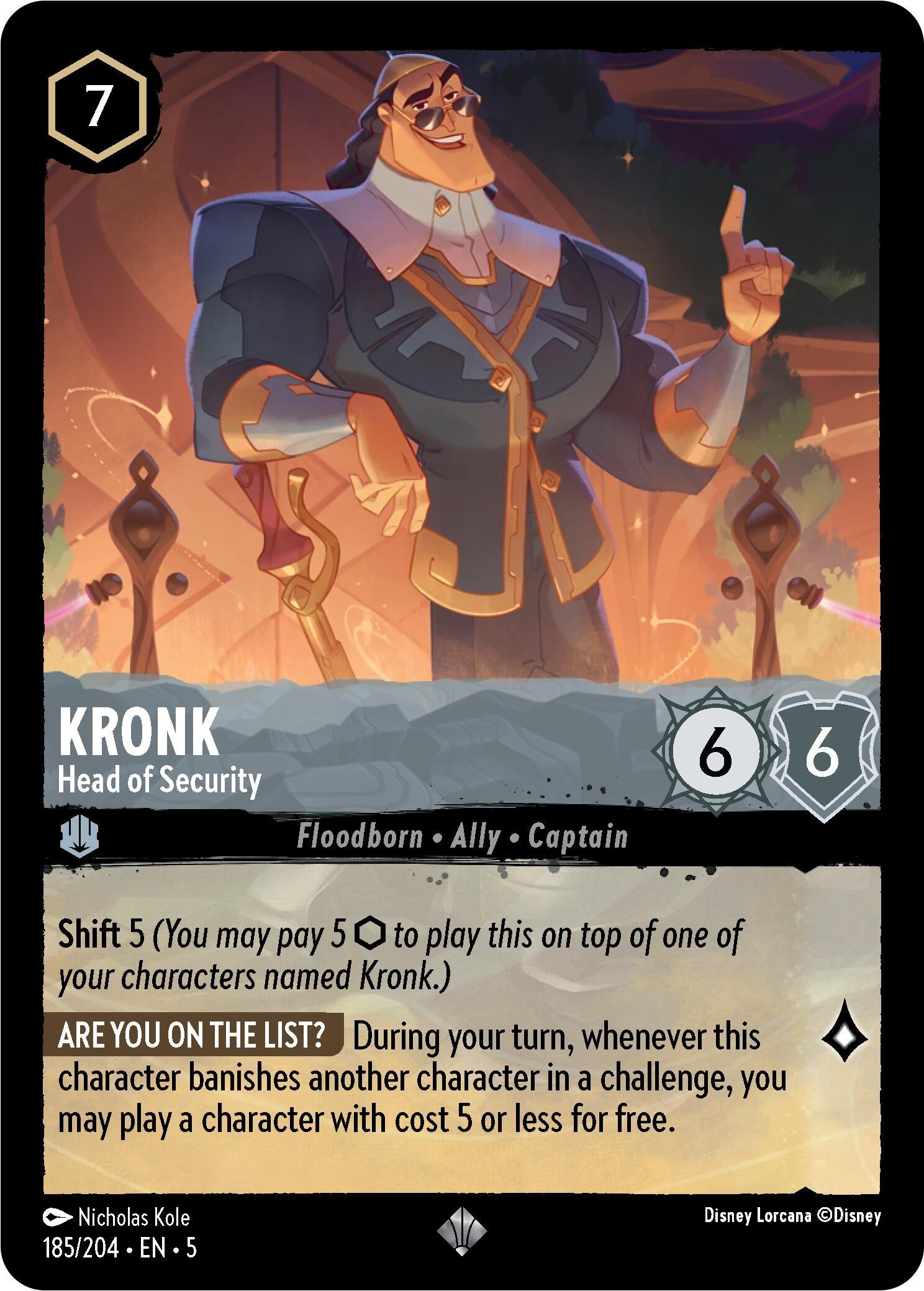 Image for Kronk - Head of Security (185/204) (Shimmering Skies) (5) - Disney Lorcana