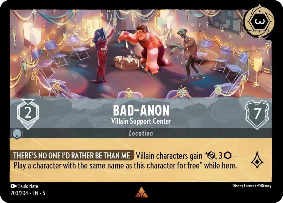 Image for Bad-Anon - Villain Support Center (203/204) (Shimmering Skies) (5) - Disney Lorcana