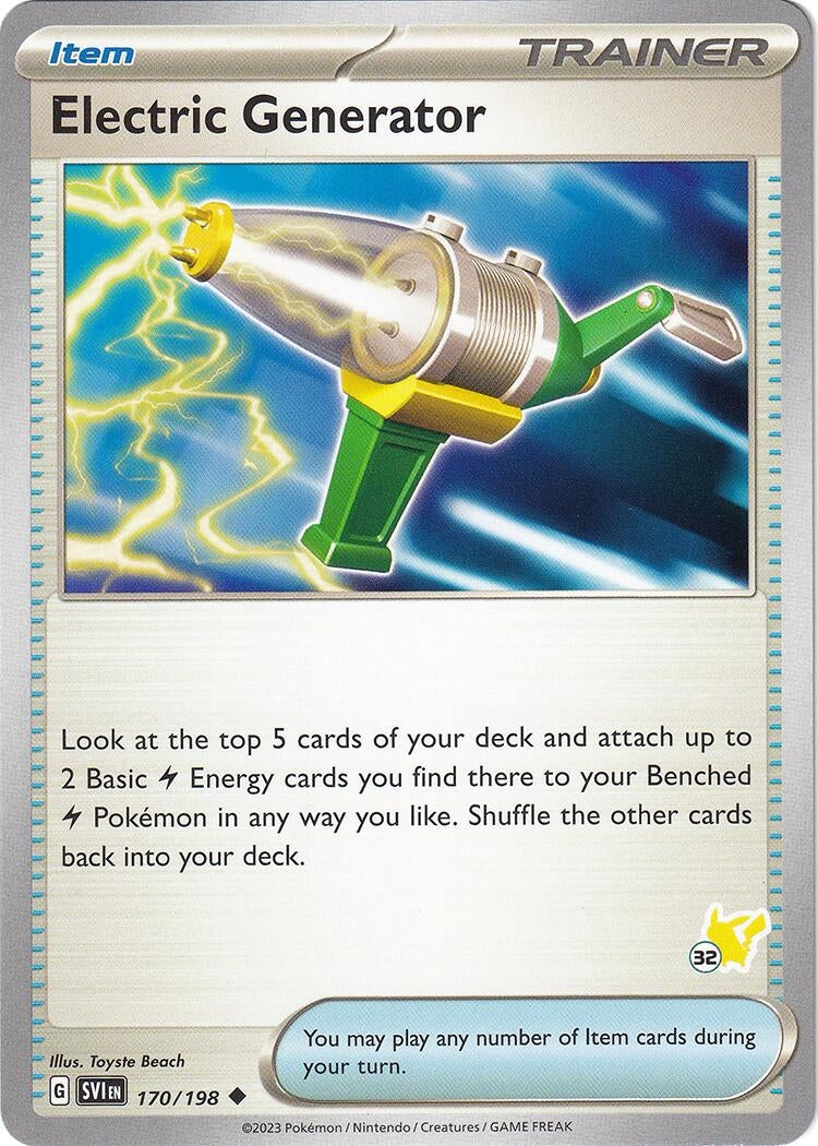 Image for Electric Generator - Pikachu 32 (170/198) (Battle Academy 2024) (BA24) - Pokemon