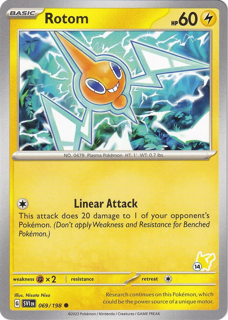 Image for Rotom - Pikachu 14 (069/198) (Battle Academy 2024) (BA24) - Pokemon