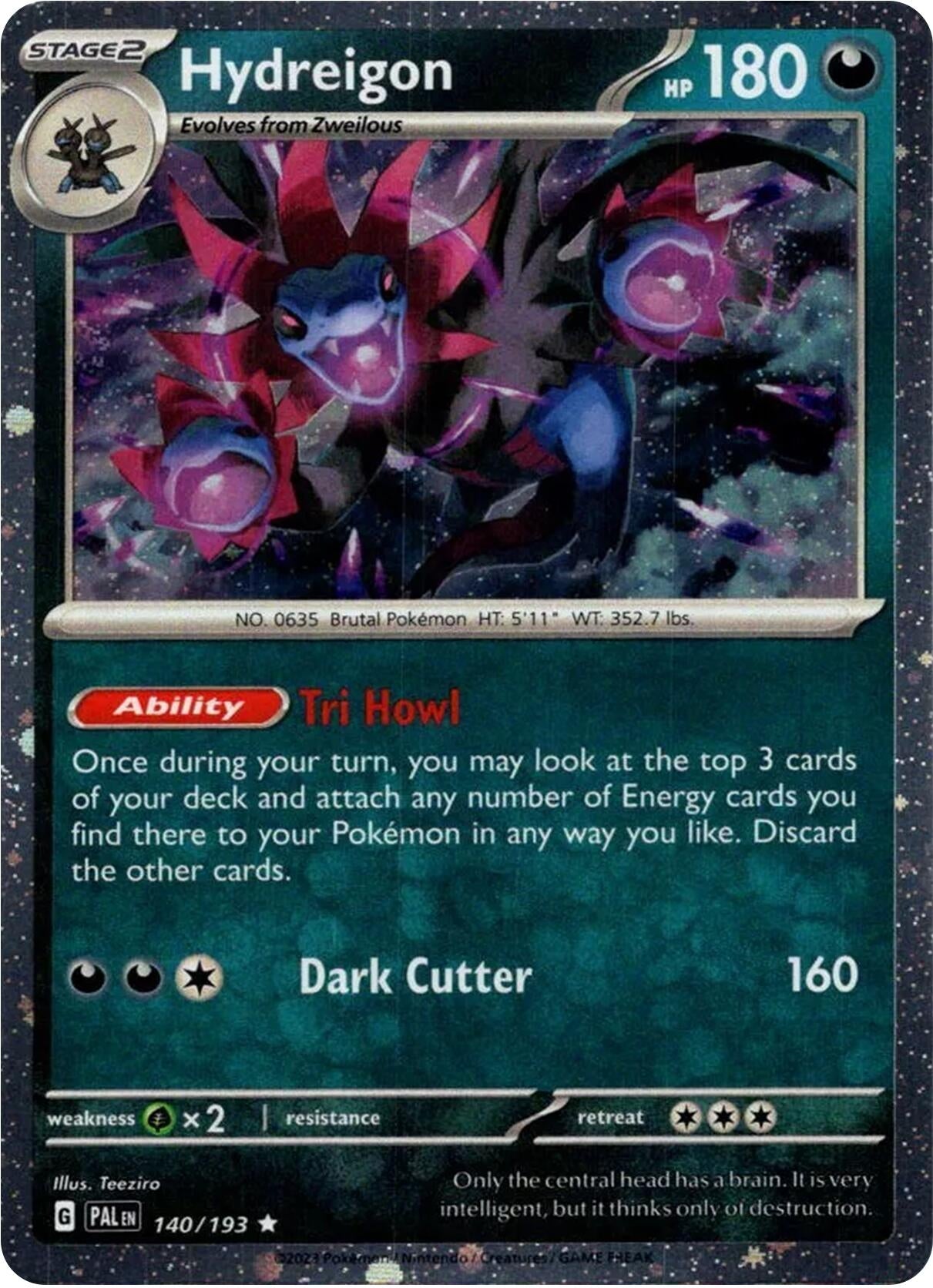 Image for Hydreigon (Cosmos Holo) (140/193) (Blister Exclusives) (BLE) - Pokemon