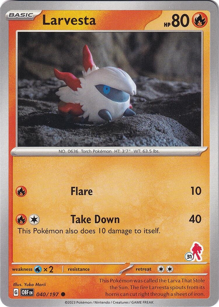 Image for Larvesta - Armarouge 31 (040/197) (Battle Academy 2024) (BA24) - Pokemon