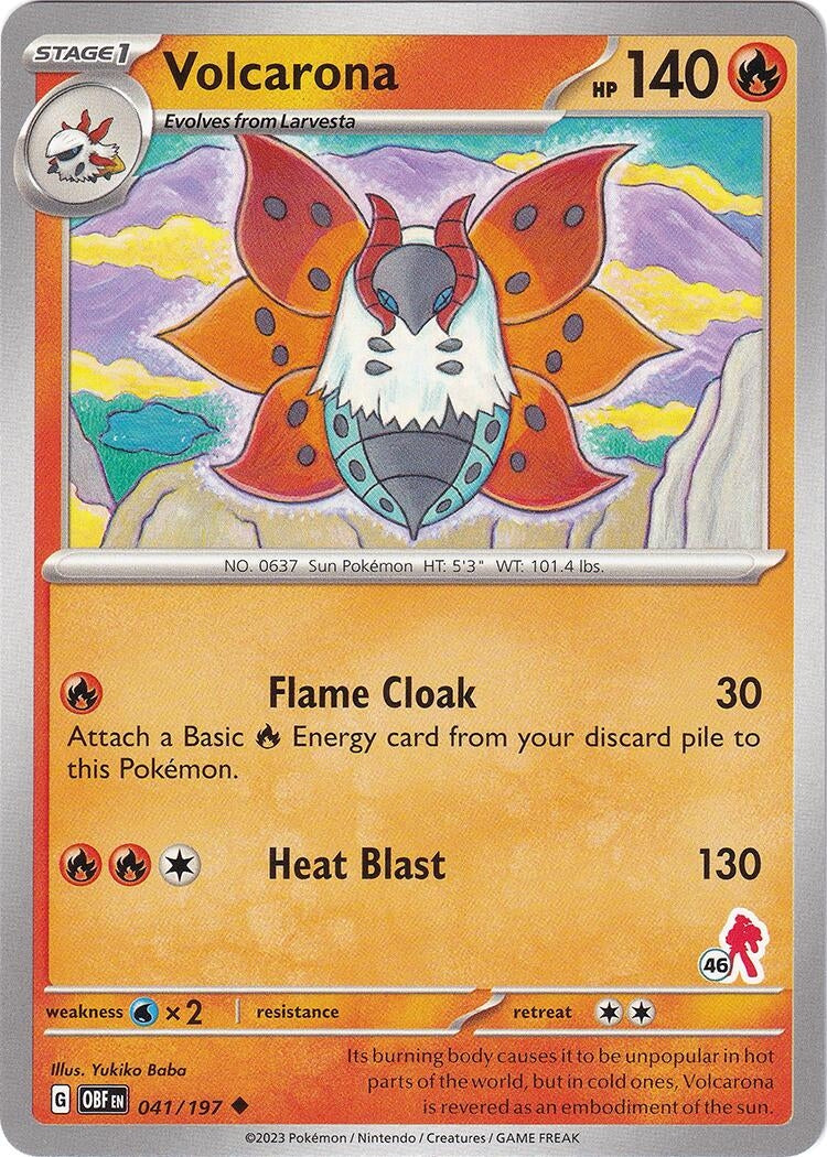 Image for Volcarona - Armarouge 46 (041/197) (Battle Academy 2024) (BA24) - Pokemon