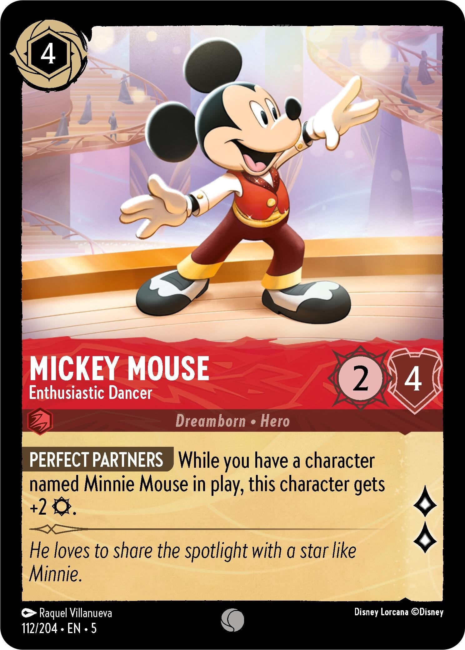 Image for Mickey Mouse - Enthusiastic Dancer (112/204) (Shimmering Skies) (5) - Disney Lorcana