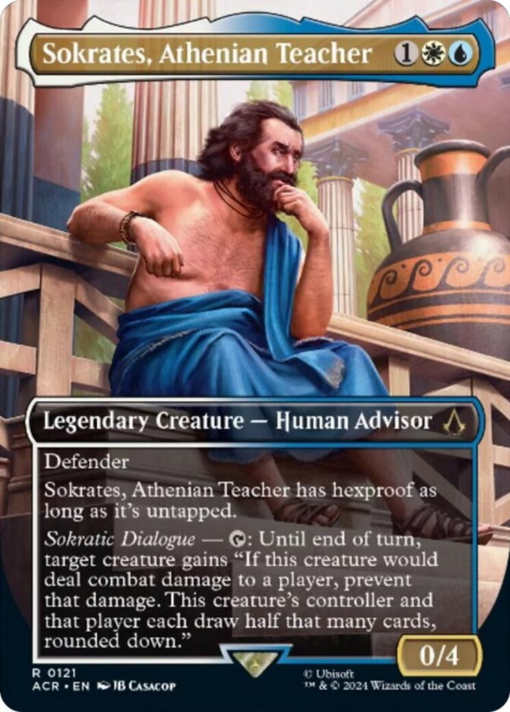 Sokrates, Athenian Teacher (Borderless) (121) (Universes Beyond: Assassin's Creed)