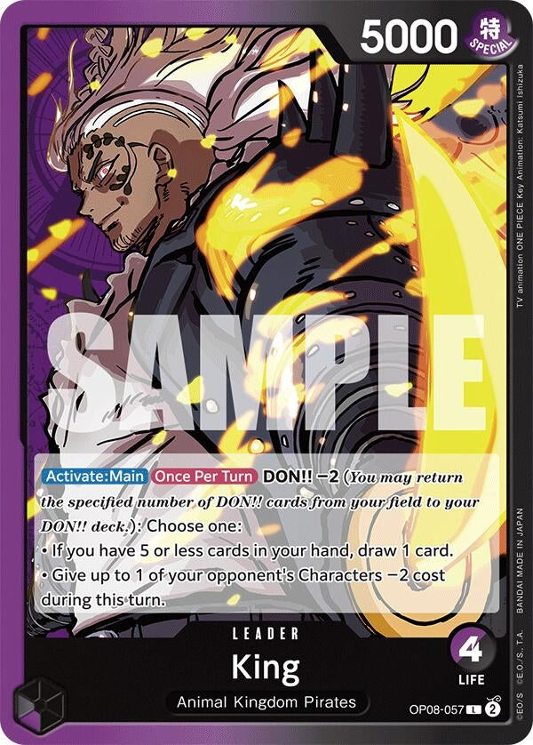 Image for King (057) (OP08-057) (Two Legends) (OP08) - One Piece Card Game