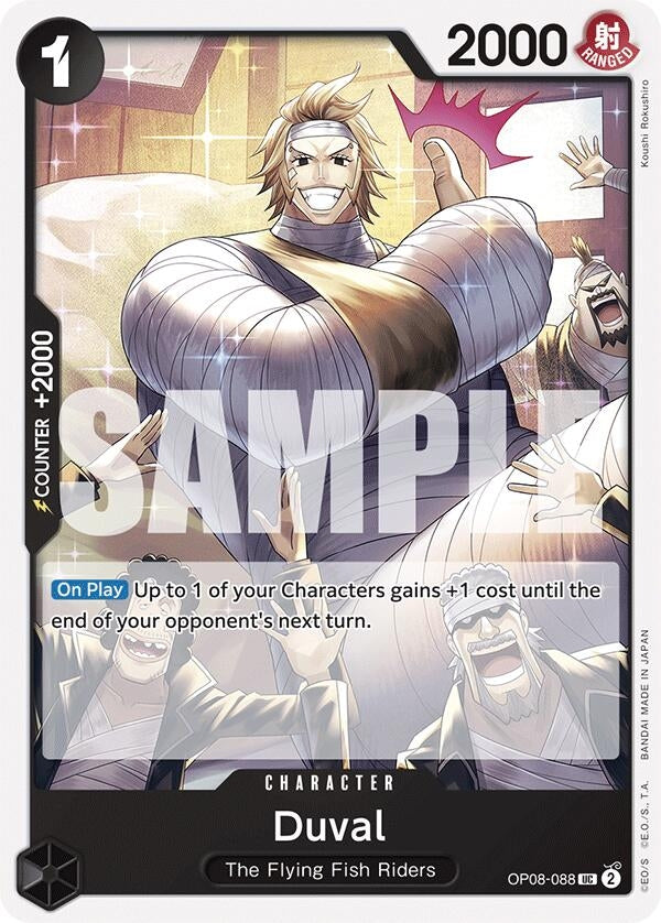 Image for Duval (OP08-088) (Two Legends) (OP08) - One Piece Card Game