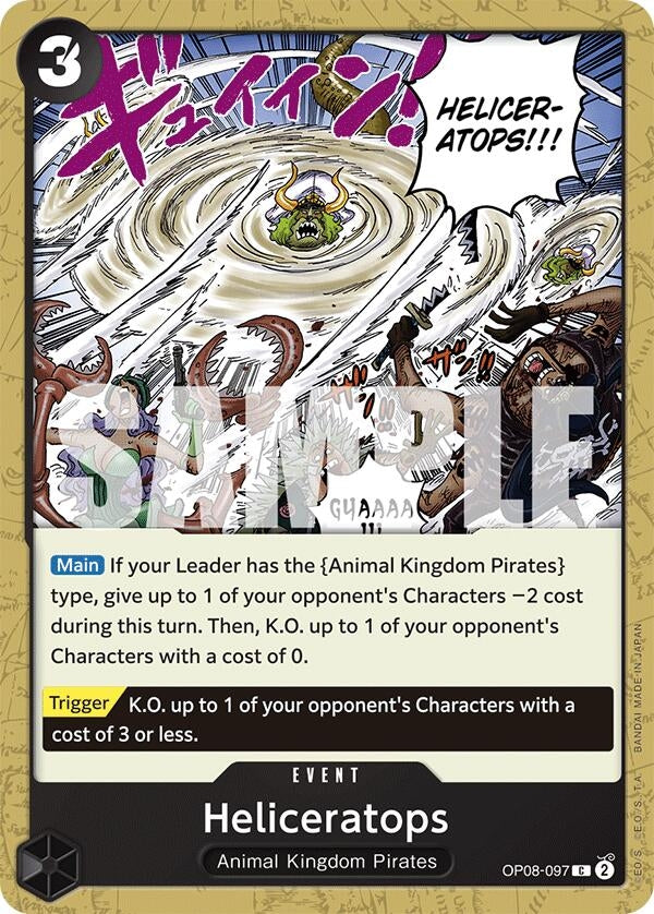 Image for Heliceratops (OP08-097) (Two Legends) (OP08) - One Piece Card Game