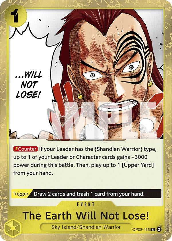 Image for The Earth Will Not Lose! (OP08-115) (Two Legends) (OP08) - One Piece Card Game