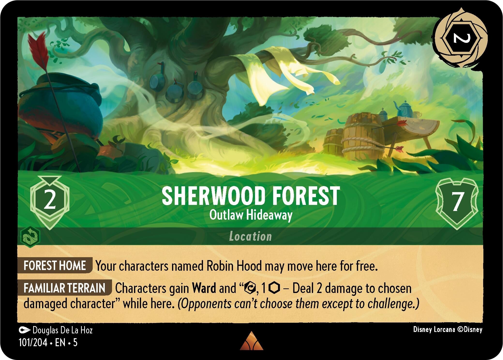 Image for Sherwood Forest - Outlaw Hideaway (101/204) (Shimmering Skies) (5) - Disney Lorcana