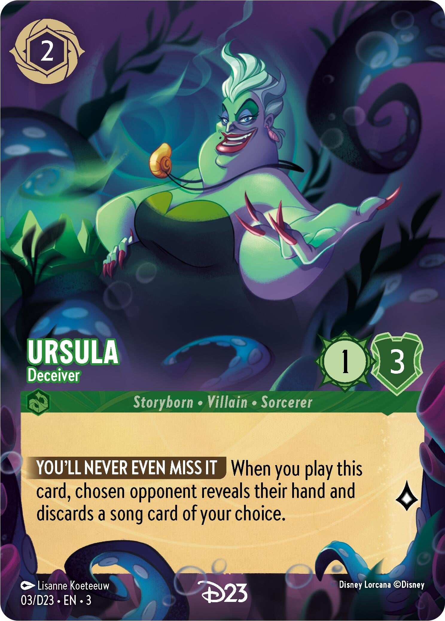 Image for Ursula - Deceiver (3) (D23 Promos) (D23) - Disney Lorcana