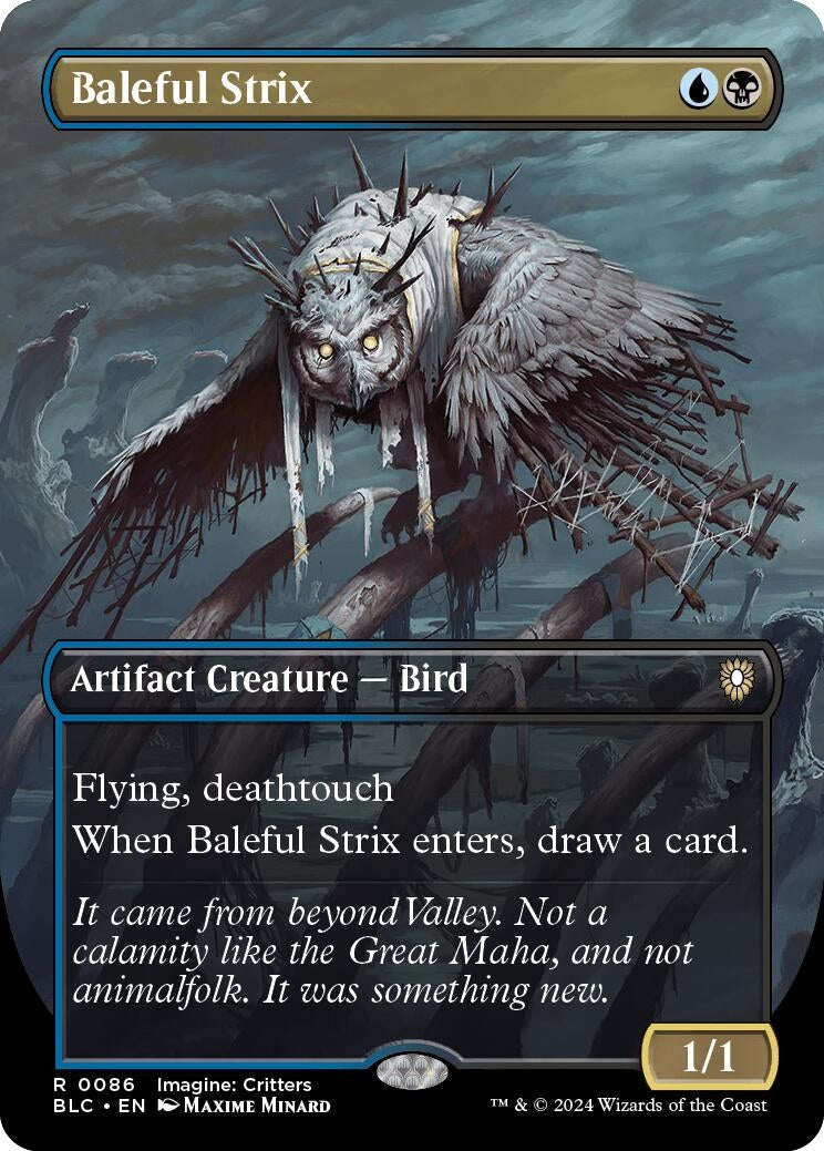 Baleful Strix (Borderless) (86) (Bloomburrow)