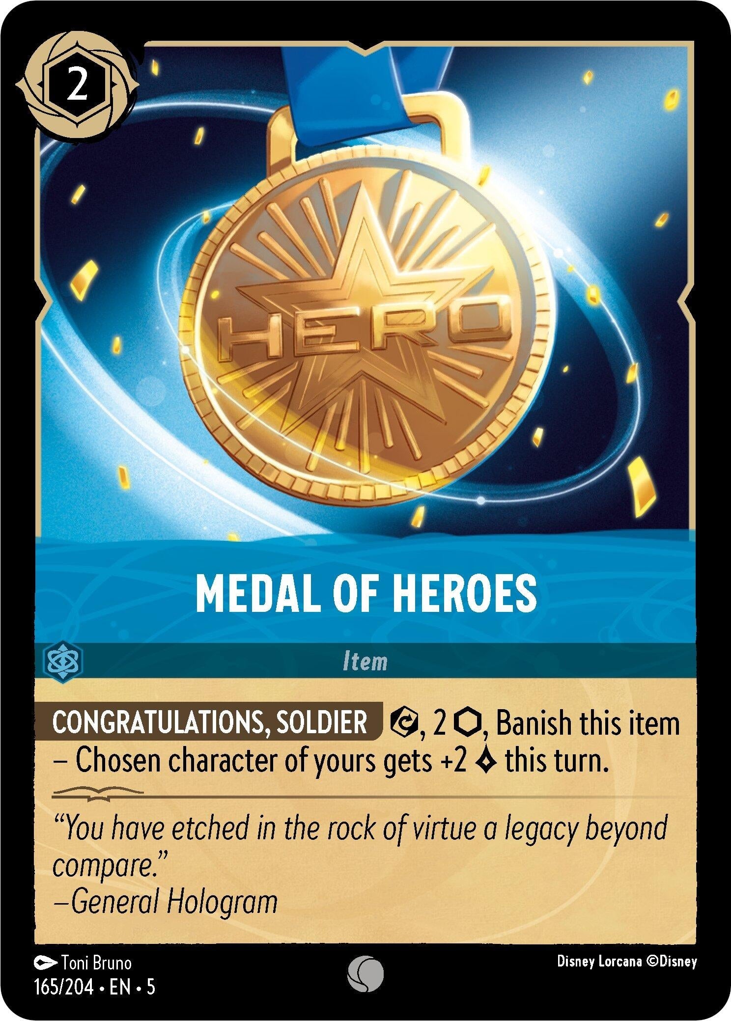 Image for Medal of Heroes (165/204) (Shimmering Skies) (5) - Disney Lorcana