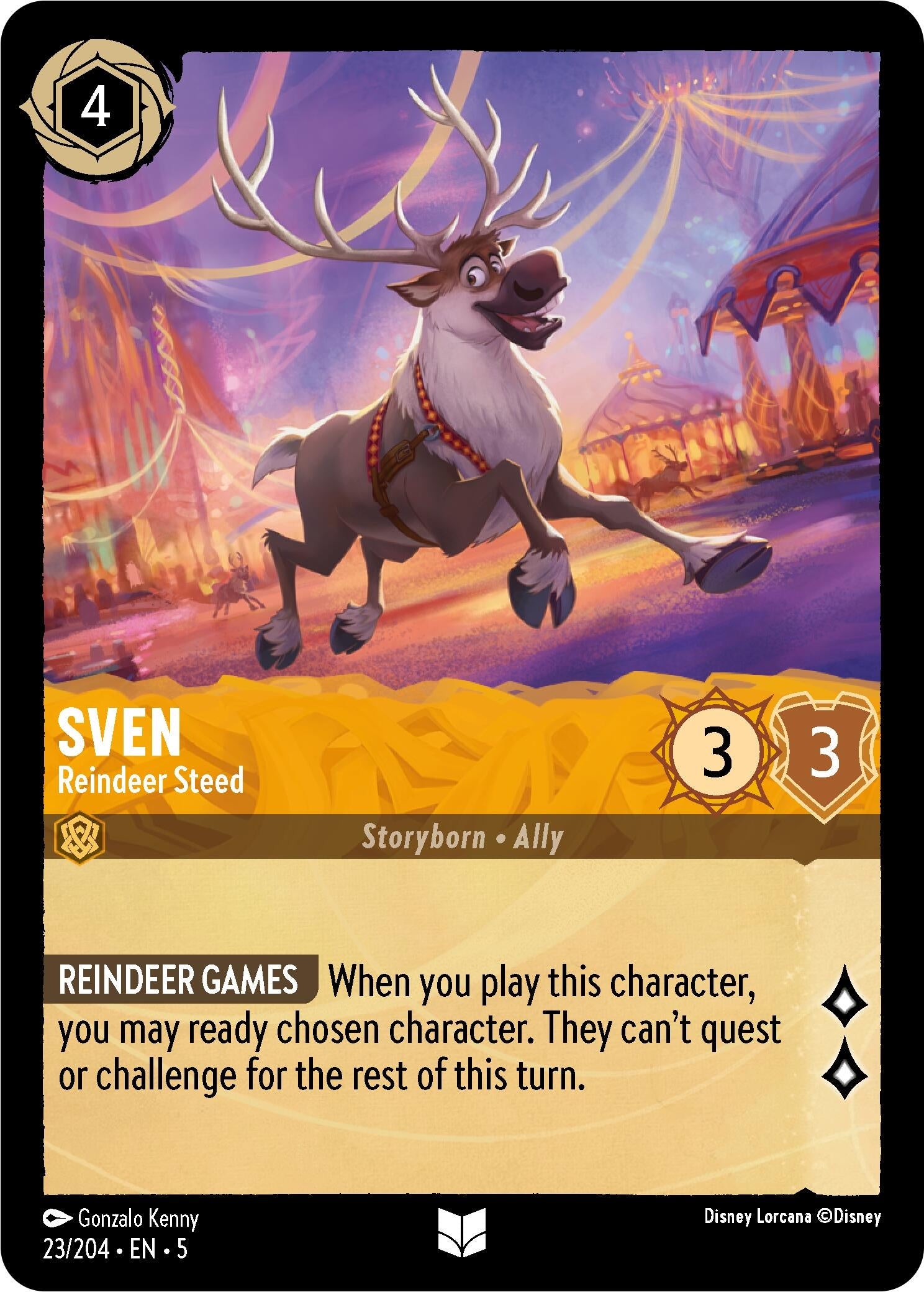 Image for Sven - Reindeer Steed (23/204) (Shimmering Skies) (5) - Disney Lorcana