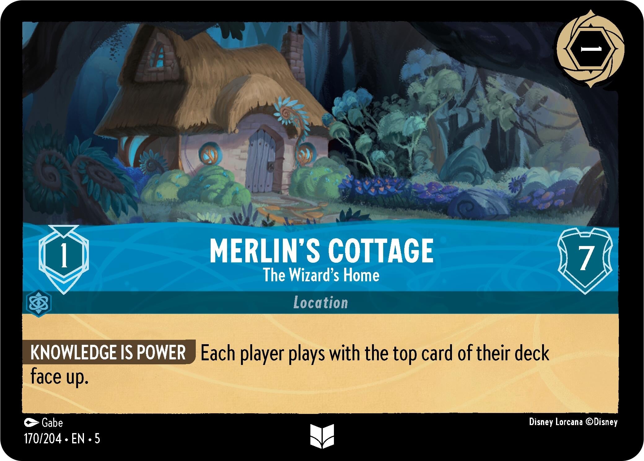Image for Merlin's Cottage - The Wizard's Home (170/204) (Shimmering Skies) (5) - Disney Lorcana