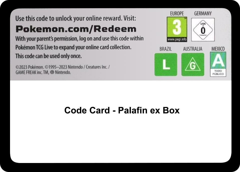 Image for Code Card - Palafin ex Box (Miscellaneous Cards & Products) (MCAP) - Pokemon