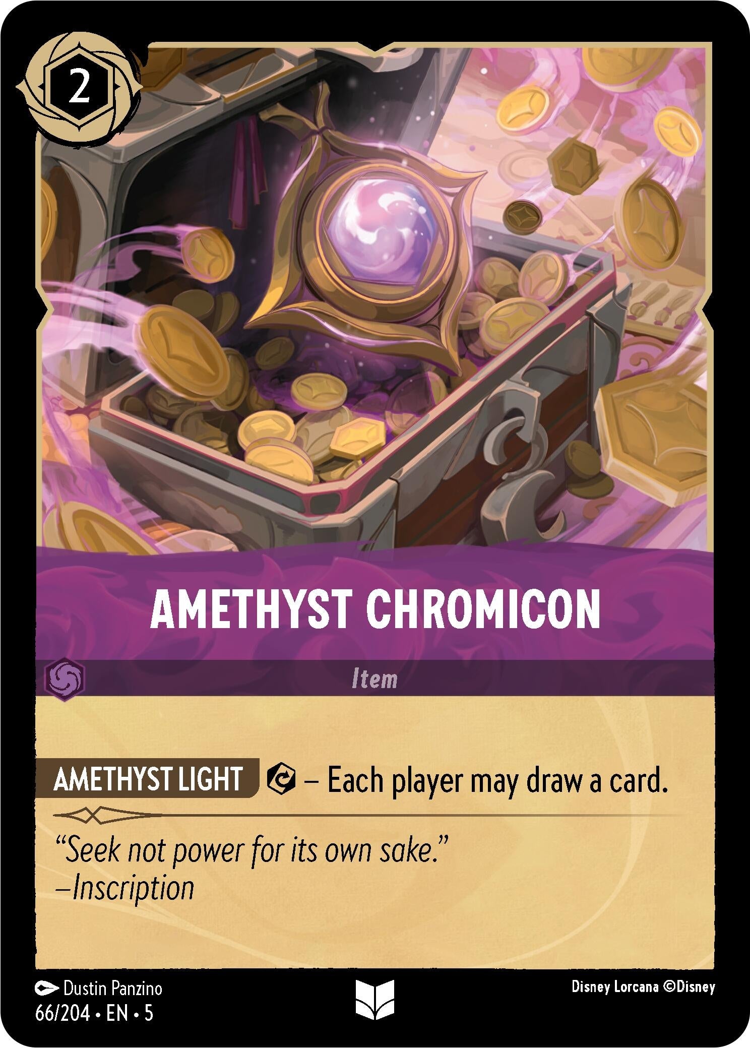 Image for Amethyst Chromicon (66/204) (Shimmering Skies) (5) - Disney Lorcana