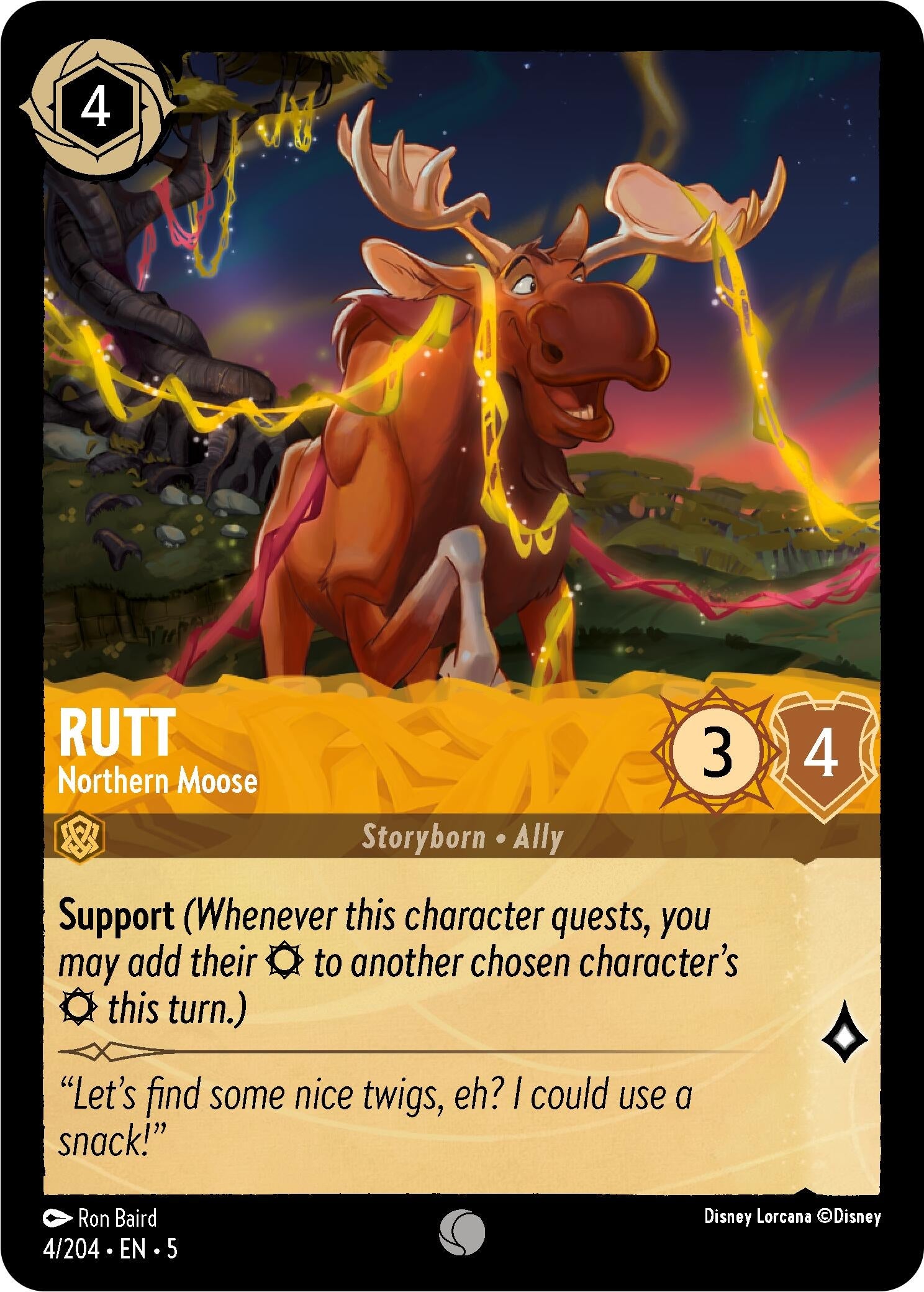 Image for Rutt - Northern Moose (4/204) (Shimmering Skies) (5) - Disney Lorcana