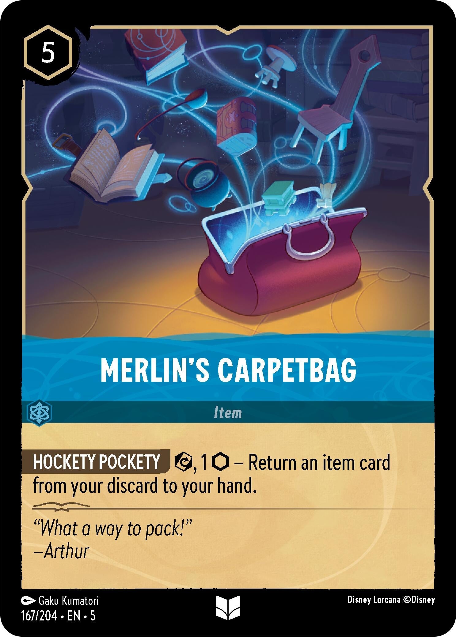 Image for Merlin's Carpetbag (167/204) (Shimmering Skies) (5) - Disney Lorcana