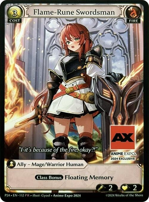 Image for Flame-Rune Swordsman (112) (Promotional Cards) (P) - Grand Archive TCG