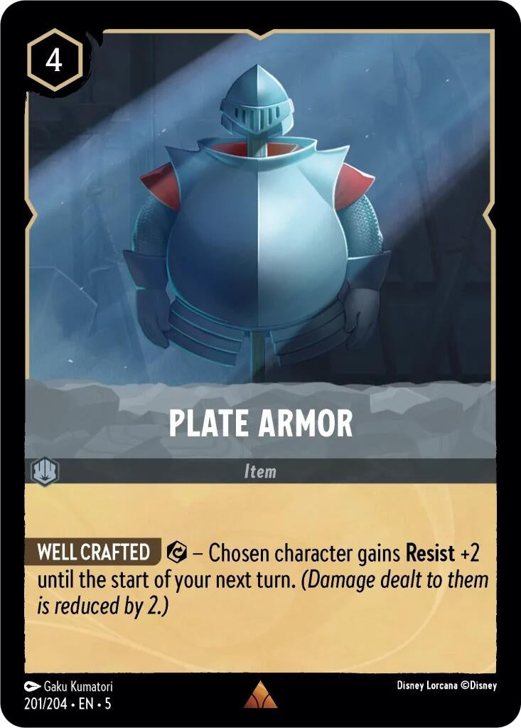 Image for Plate Armor (201/204) (Shimmering Skies) (5) - Disney Lorcana