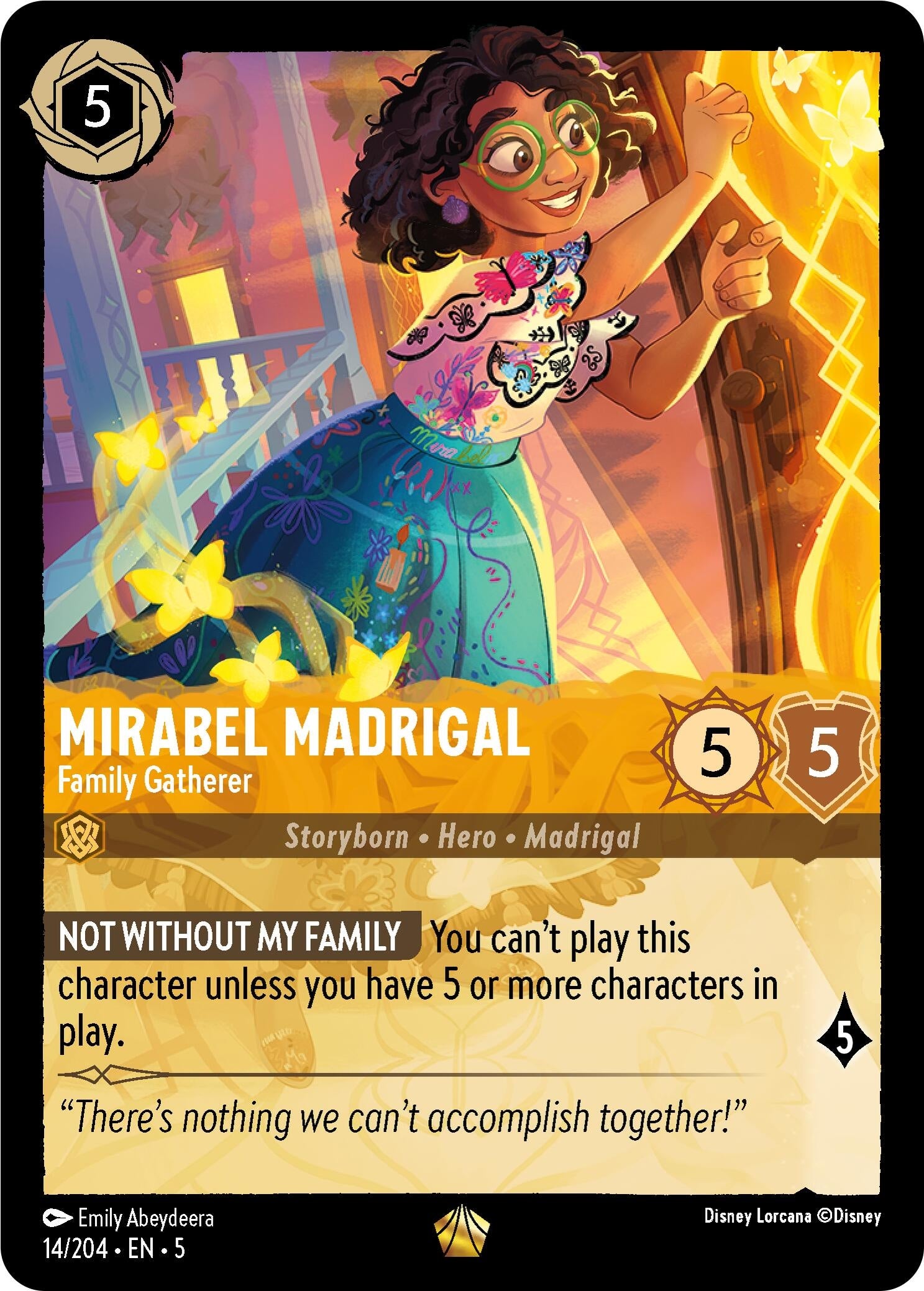 Image for Mirabel Madrigal - Family Gatherer (14/204) (Shimmering Skies) (5) - Disney Lorcana