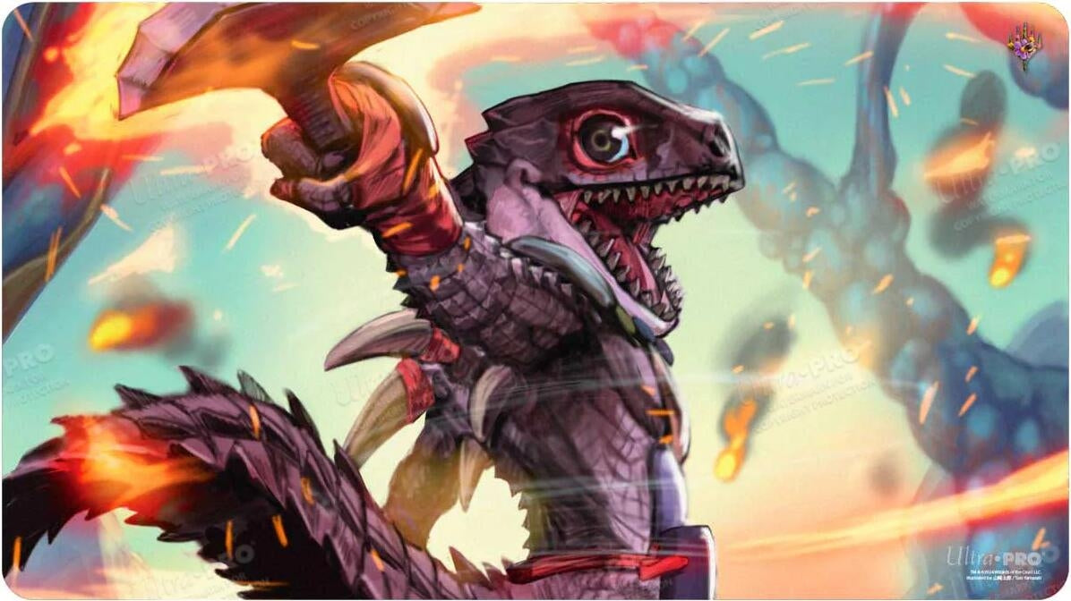 Image for Bloomburrow Playmat for Magic: The Gathering - Gev, Scaled Scorch - Playmats