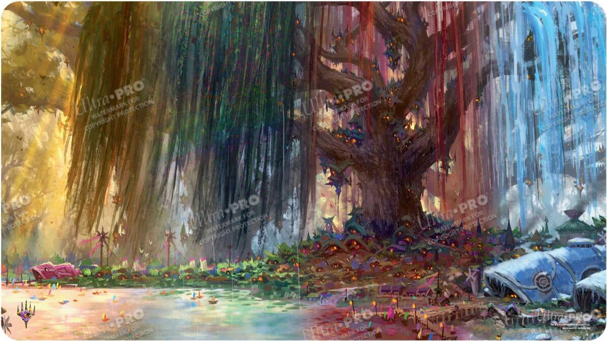 Image for Bloomburrow AR Enhanced Standard Gaming Playmat Multi for Magic: The Gathering - Three Tree City (Four Seasons) - Playmats