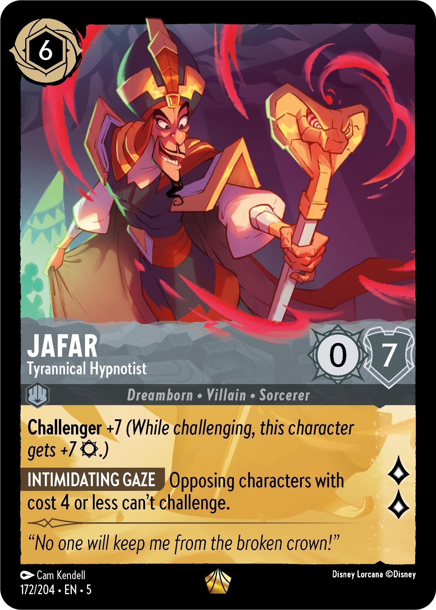 Image for Jafar - Tyrannical Hypnotist (172/204) (Shimmering Skies) (5) - Disney Lorcana