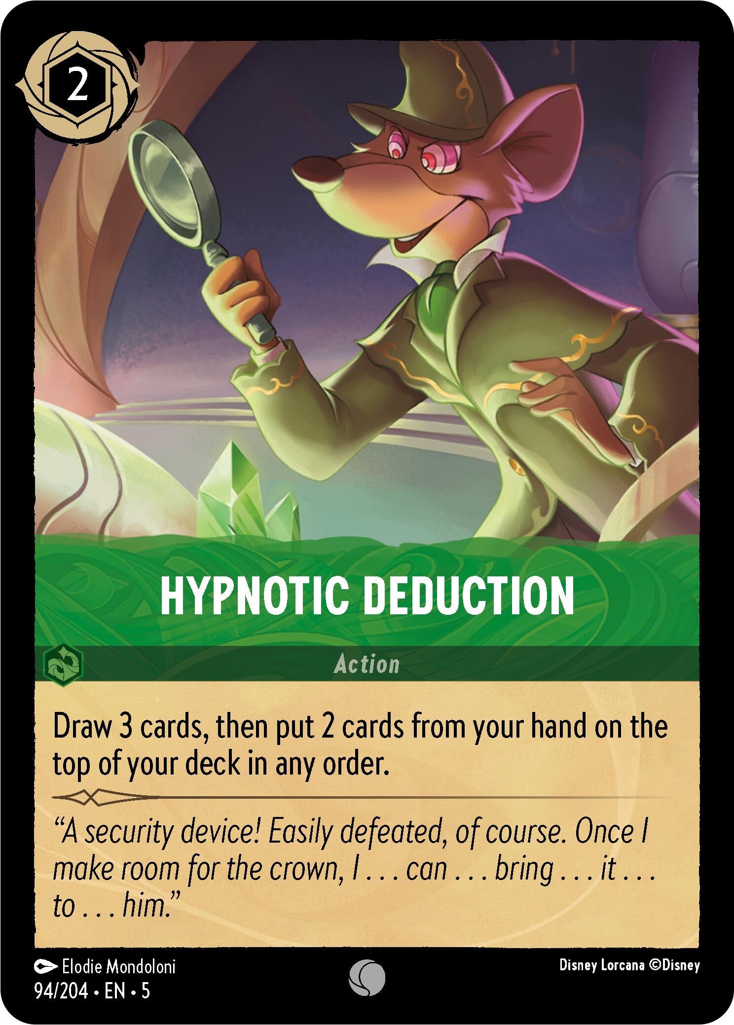 Image for Hypnotic Deduction (94/204) (Shimmering Skies) (5) - Disney Lorcana